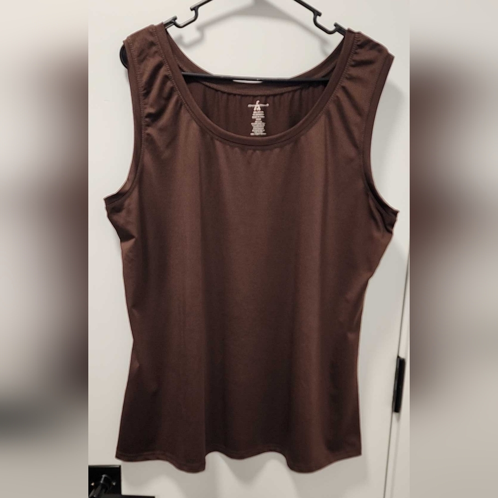 Ashley Stewart Chocolate Brown Tank Top